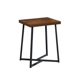 Side Table Coffee Table for Patio and Garden (Color: Dark Walnut, Type: Side Table)